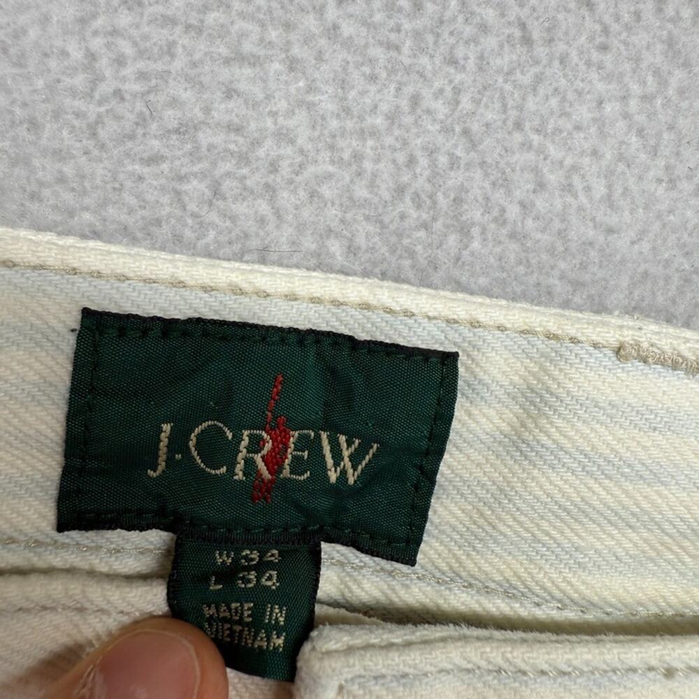 J Crew Jeans men's 34x34 White Blue Relaxed fit carpenter pant faded stripe NEW - Picture 9 of 11